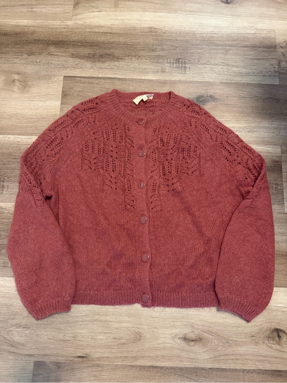 Sezane La Maille Paris Kid Mohair Wool Cardigan Sweater Knit Size Women’s Medium